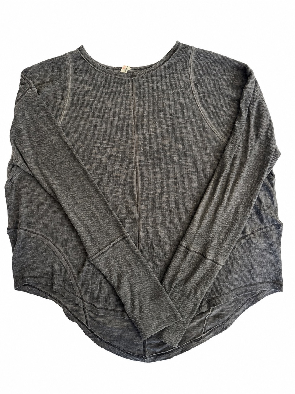 Free People Movement Relaxed Scoop Neck Women’s Top - Charcoal Gray